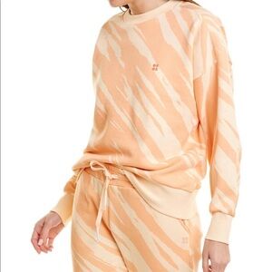 Sweaty Betty Tangerine  Track Suit Size Medium Pants And Sweatshirt Set